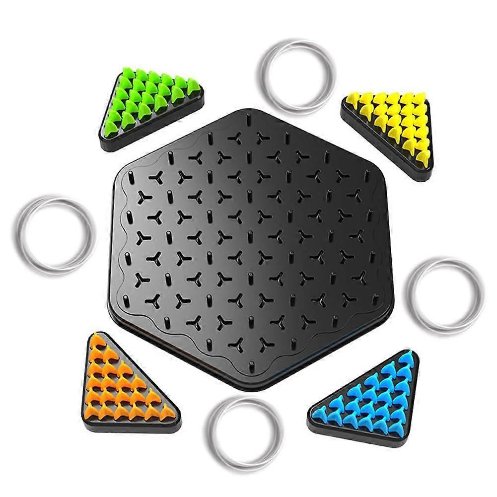 Chess Puzzle Geometric Chain Triangle Logic Board Game for Kids Family Interactive Thinking