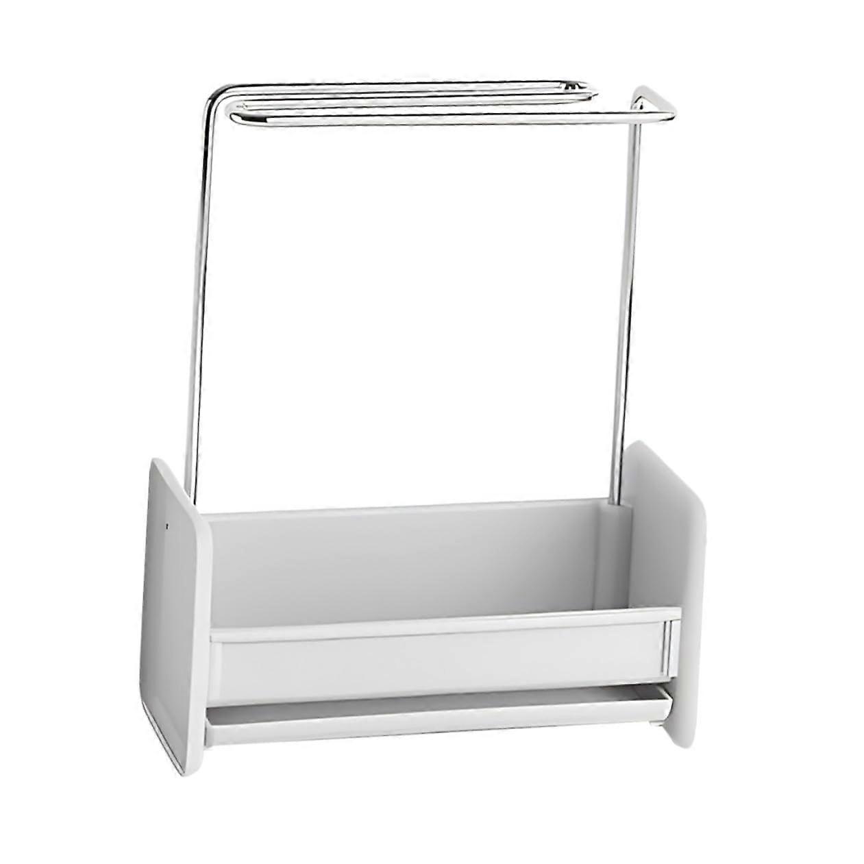 Kitchen Sink Organizer with Removable Tray, SpaceSaving Dishcloth and Sponge Holder, Grey