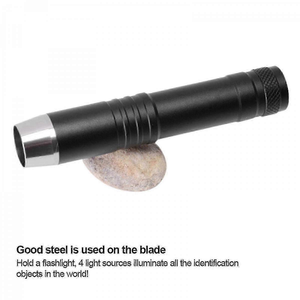 Gemologist's 4-in-1 LED Flashlight for Gemstone ID