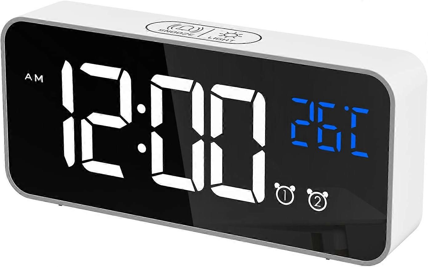 Two-Piece Digital Alarm Clock Set, LED Digital Clock