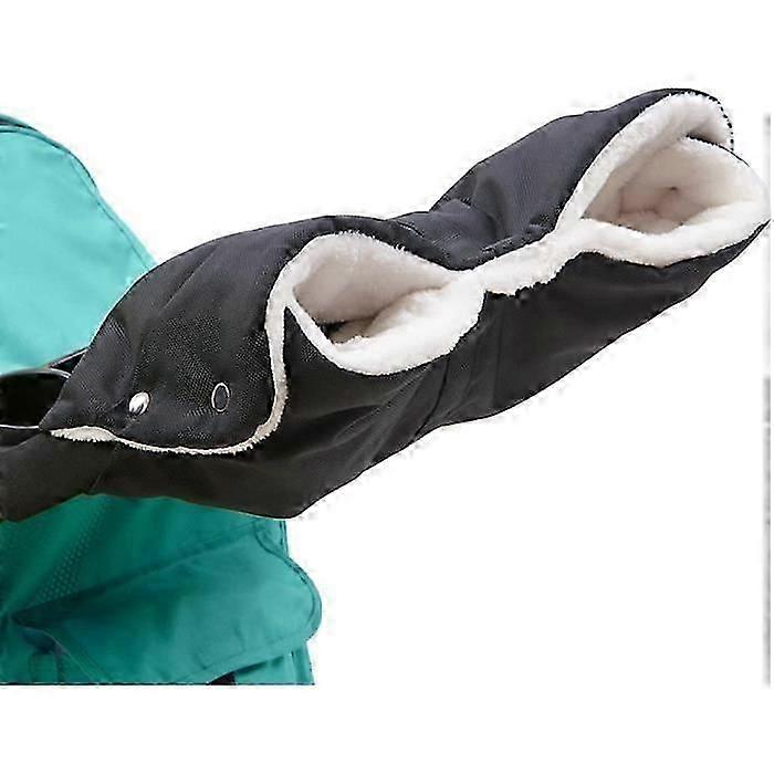 Stroller Gloves, Stroller Hand Protector, Winter Stroller Hand Muff Antifreeze Warm Soft Gloves(Black)