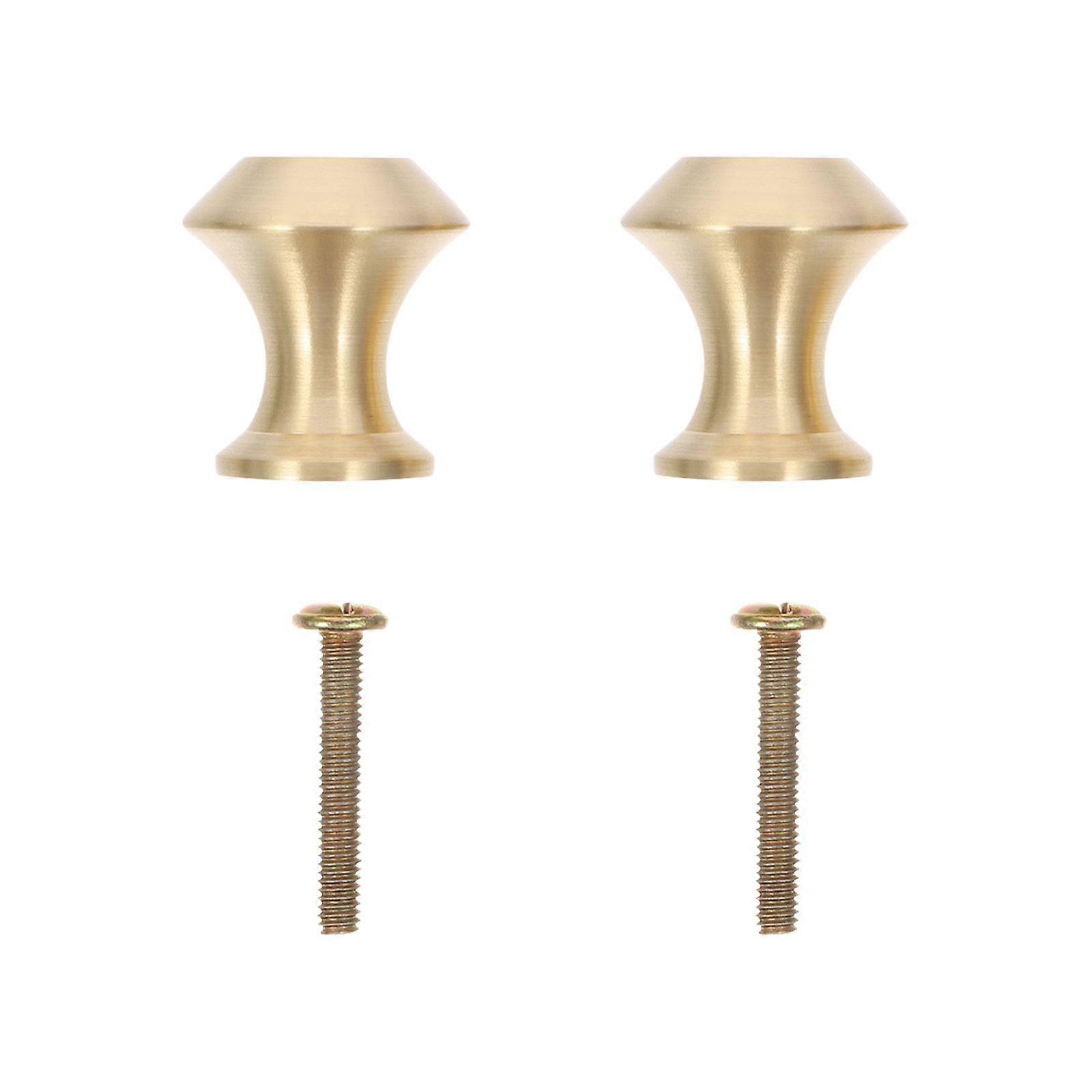 2pcs Gold Cabinet Knob Brass Drawer Knob Cupboard Wardrobe Pull Handles