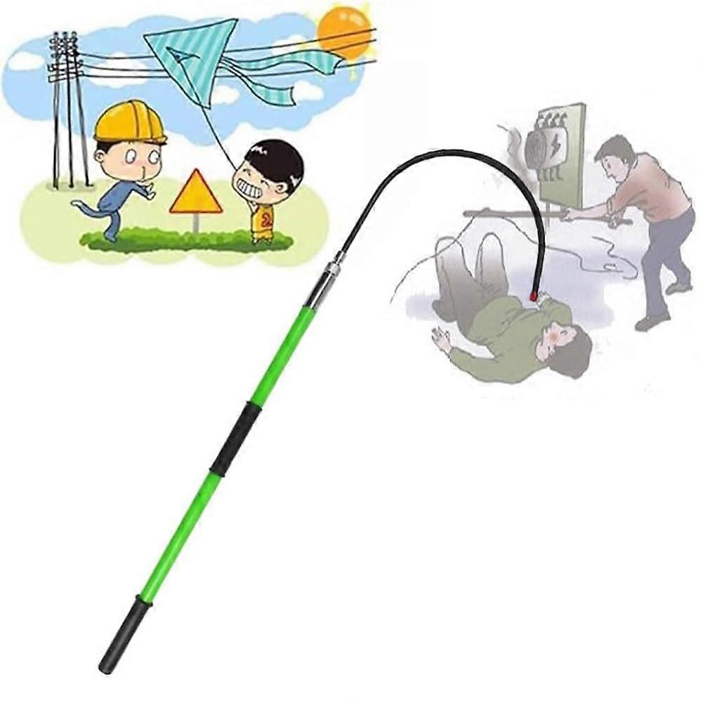 Insulated Rescue Hook 2m Green with  Voltage Insulation and Ergonomic Rubberized Grip