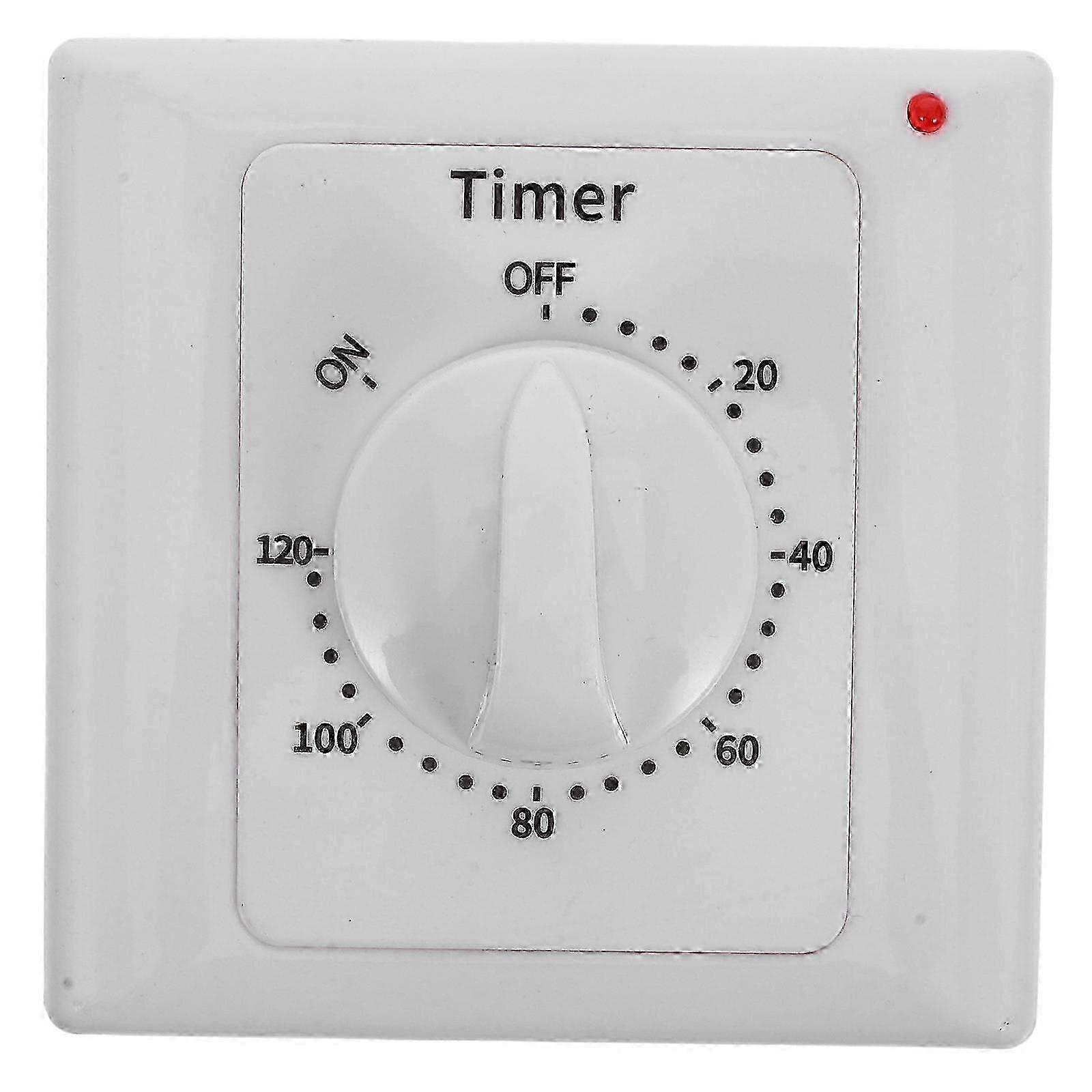 Indoor Timer Socket 120 Minutes Timing ABS Material 1 Set Home Kitchen Bathroom Appliance Timer
