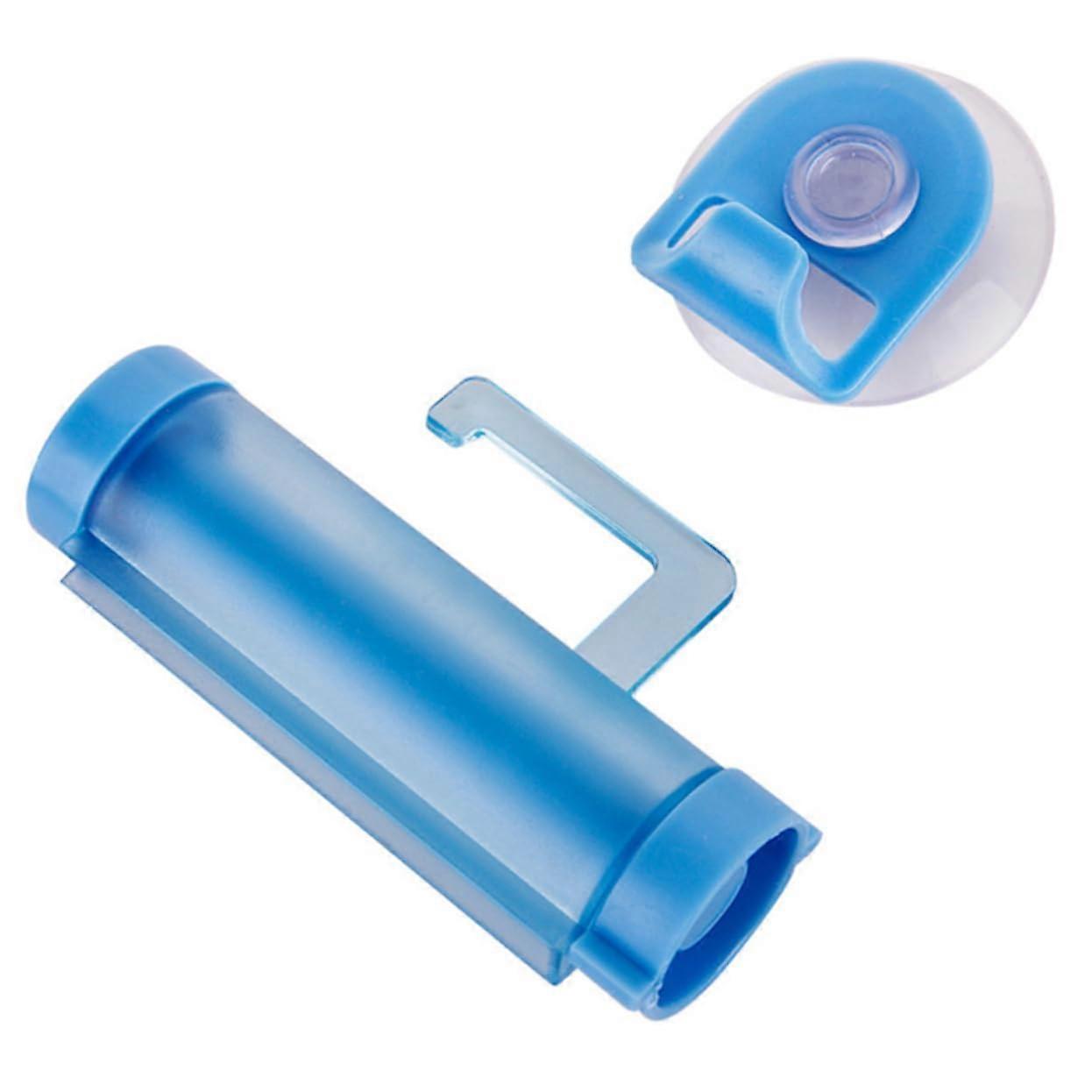 Toothpaste Tube Squeezer with Wall Mounted Toothbrush Holder, WasteReducing Roller for Bathroom