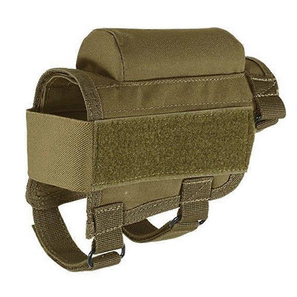 Tactical Rifle Cheek Rest with Ammo Holder, Adjustable Nylon Buttstock Pouch for 7 Shells
