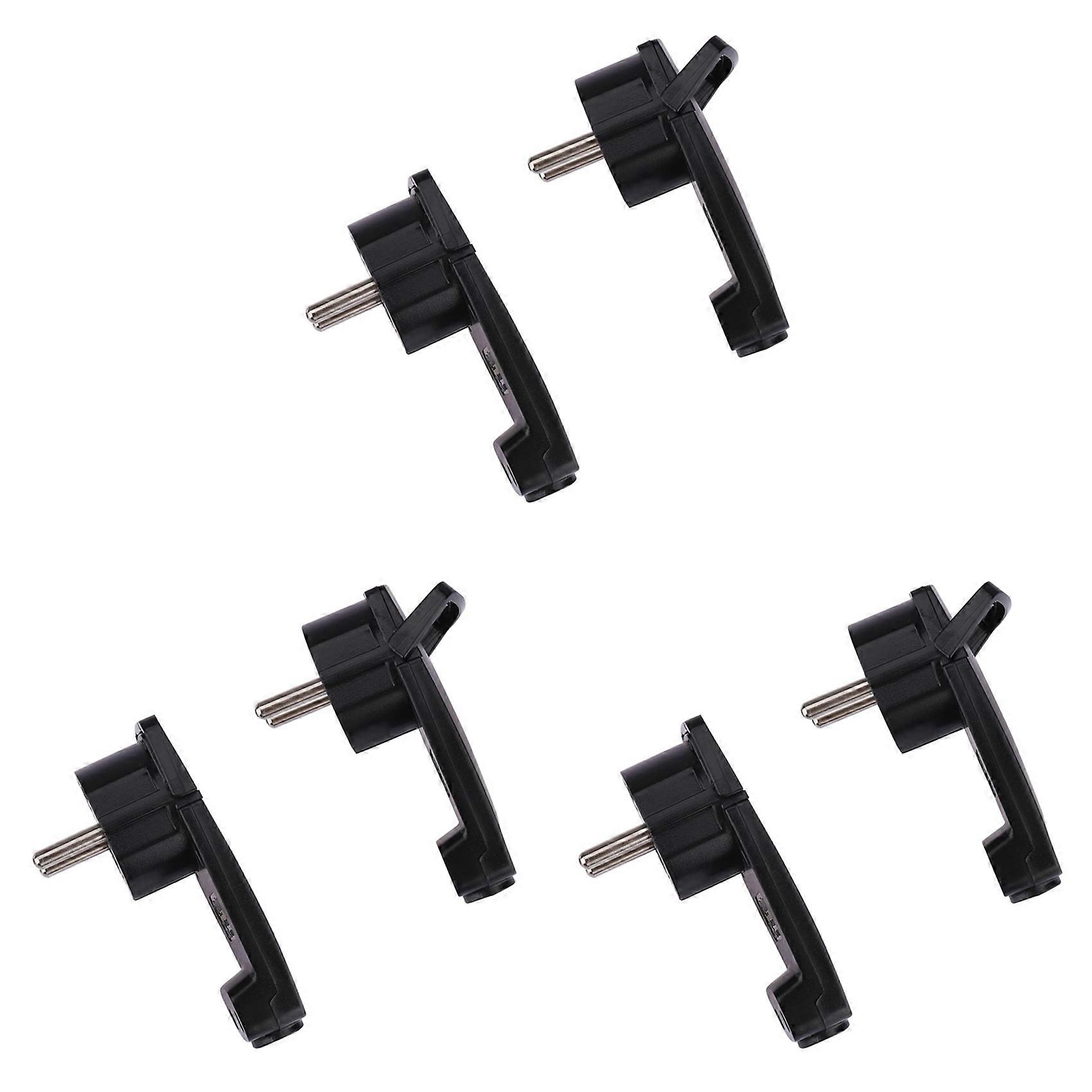 6pcs Black Schuko Angled Plug Flat, Schuko Flat Plug 250 V (16 A), Schuko Plug, Schuko Plug Flat, Eu Plug