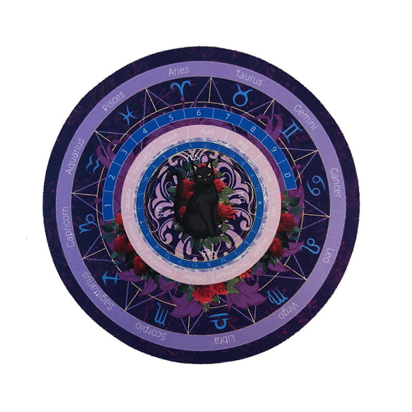 Pendulum Board with Crystal Necklace, Rubber Divination Mat for Accurate Readings