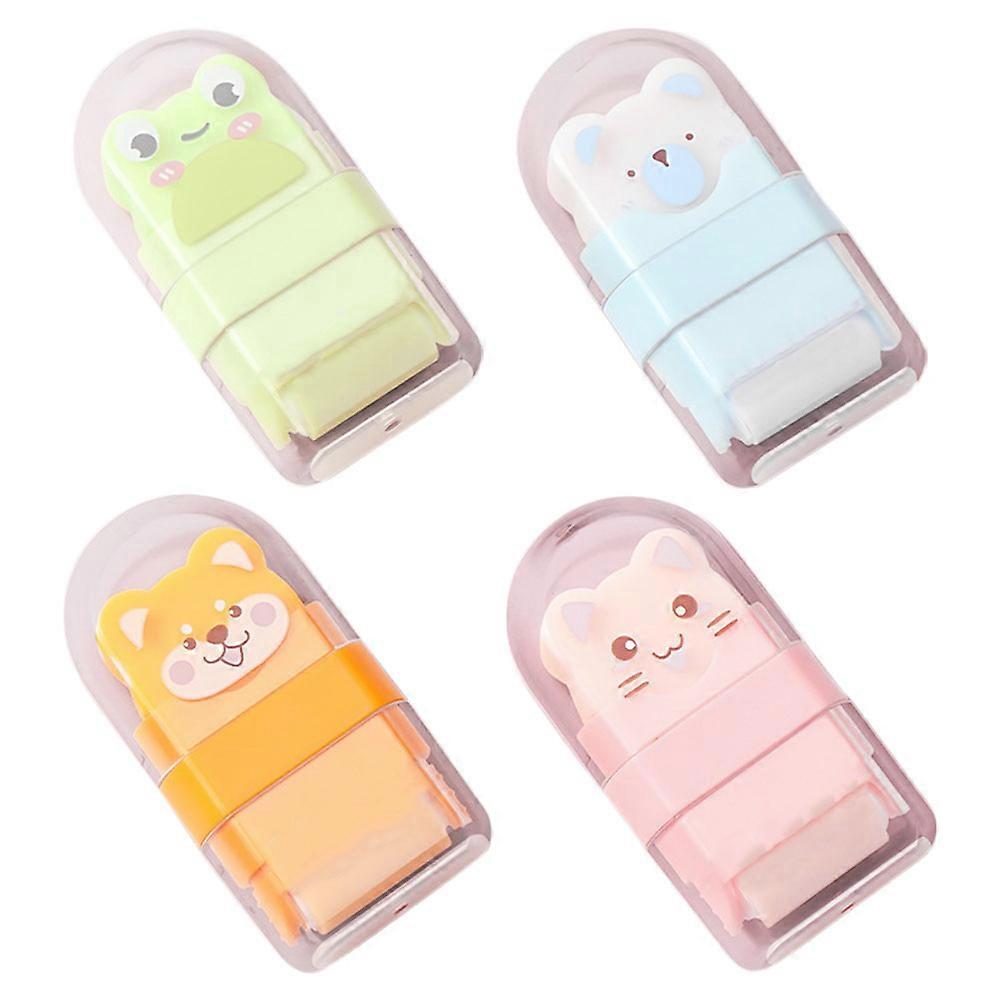 Cartoon Animal Erasers Roller for Drawing Use 4Pcs Adorable Set