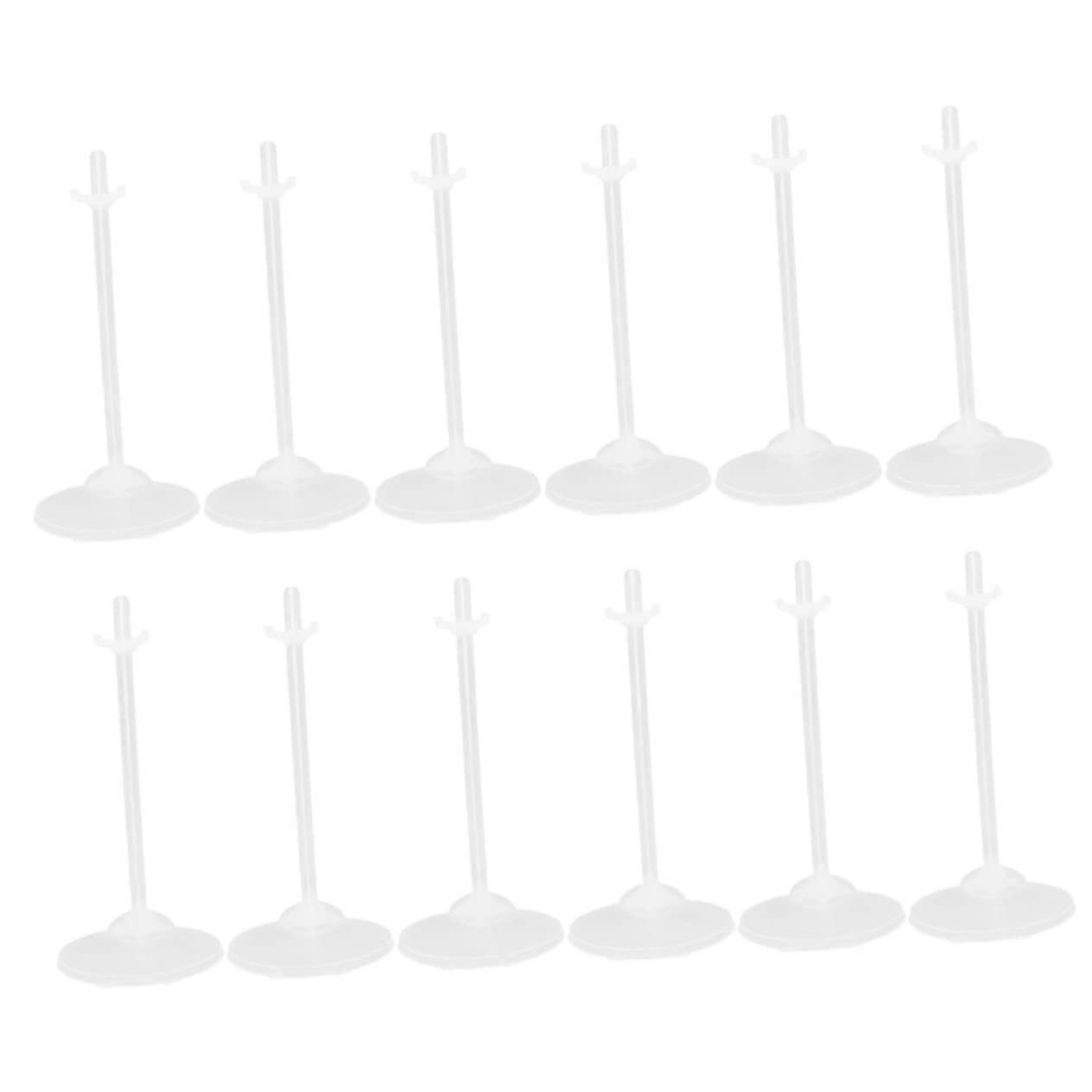 24pcs Transparent Doll Display Stand Adjustable Action Figure Holder for Collectors