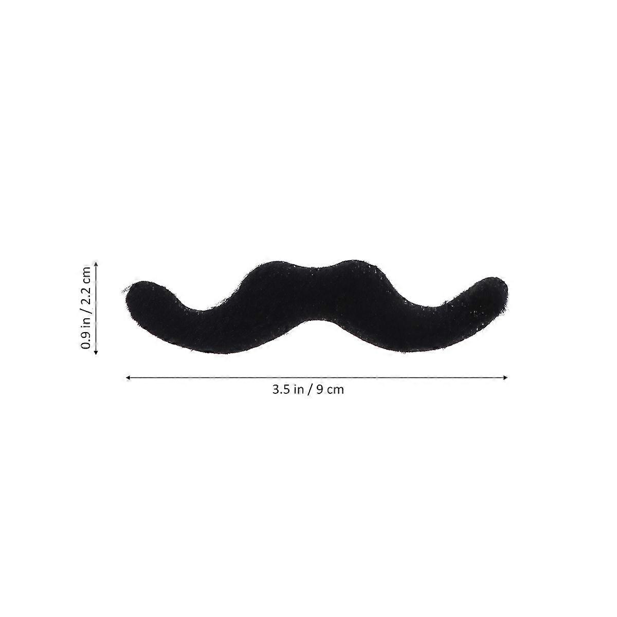 Self Adhesive Simulation Mustaches Black for Decoration 12Pcs Party Fun