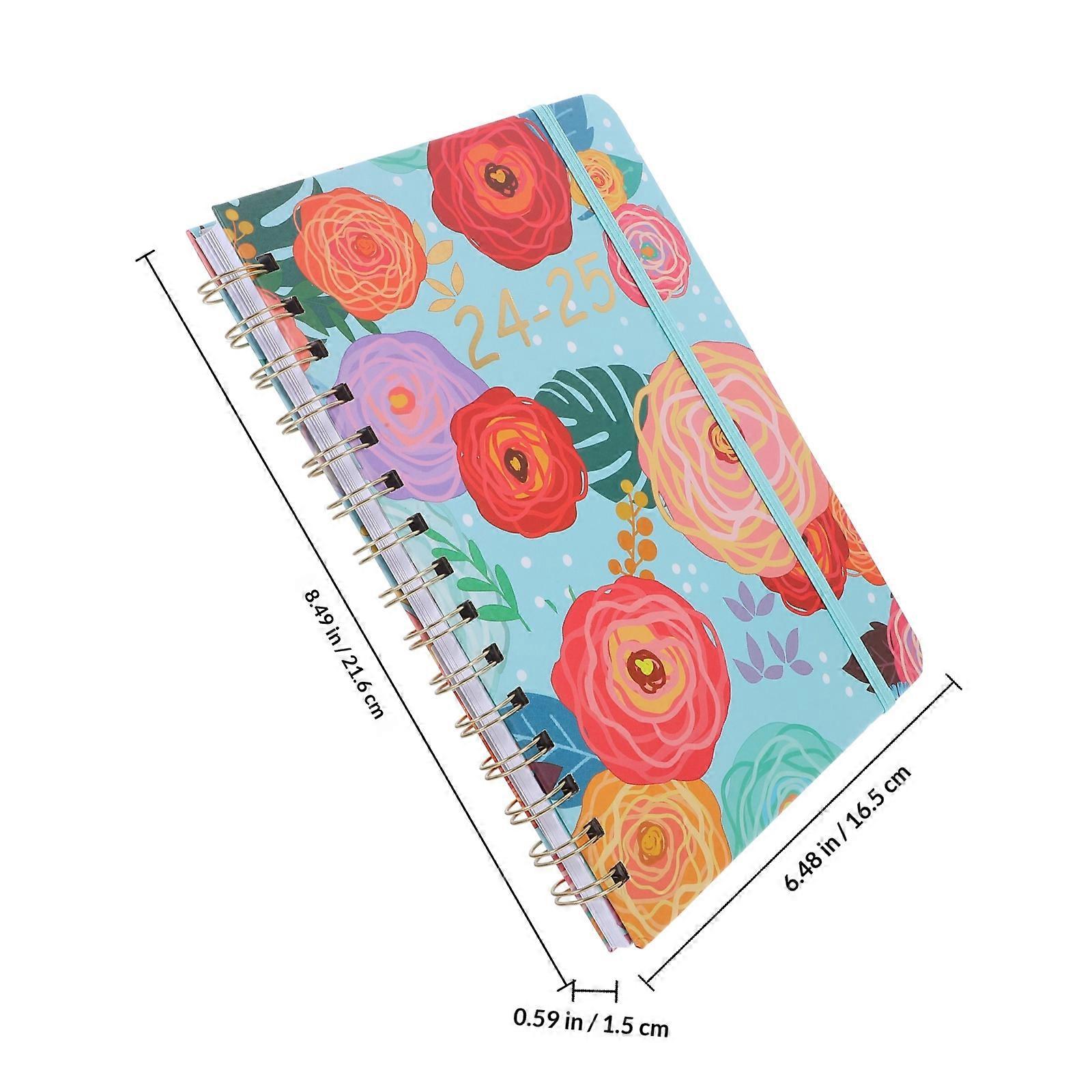 Weekly Monthly Planner for Writing Use Sky-Blue 2024-2025 Schedule Notebook