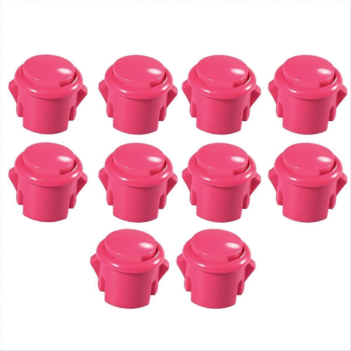 10 Pcs Arcade Buttons 30Mm Responsive Arcade Buttons Pink