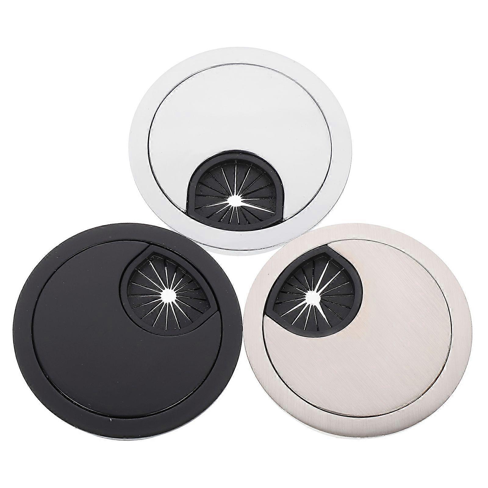 Assorted Color Round Cable Hole Covers for Cord Management Tools 3Pcs Set