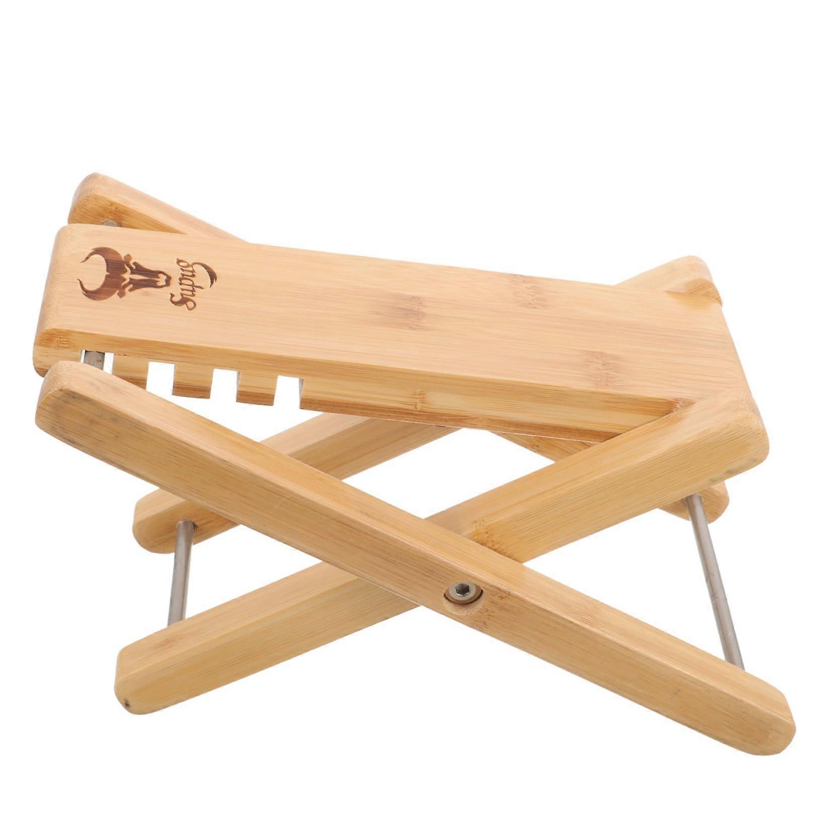 Solid Wood Classical Guitar Footstool with Height Adjustable Ergonomic Support for Stage and Practice