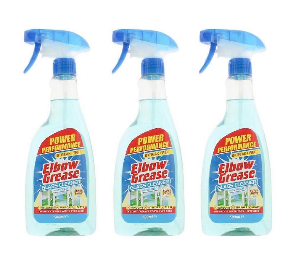 Elbow Grease Glass Cleaner 500ml (3 Pack)