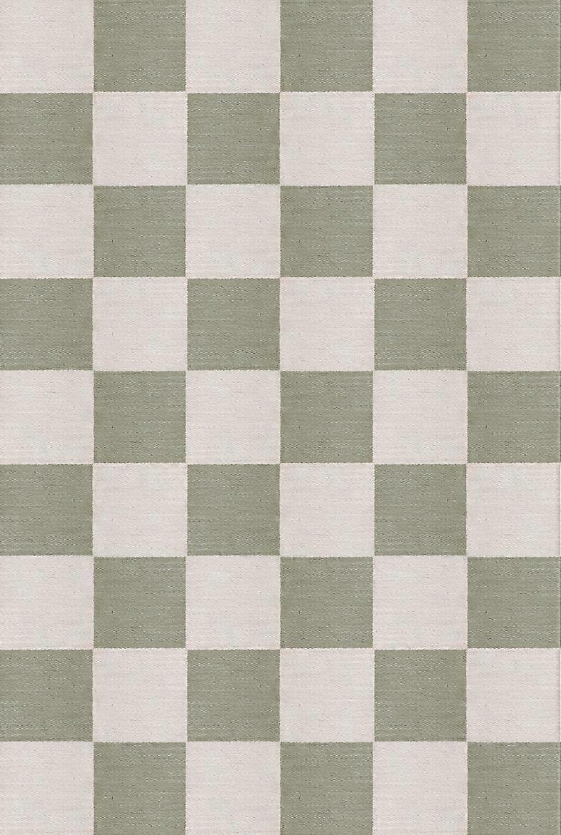 Layered Chess Flatweave Sage Rug