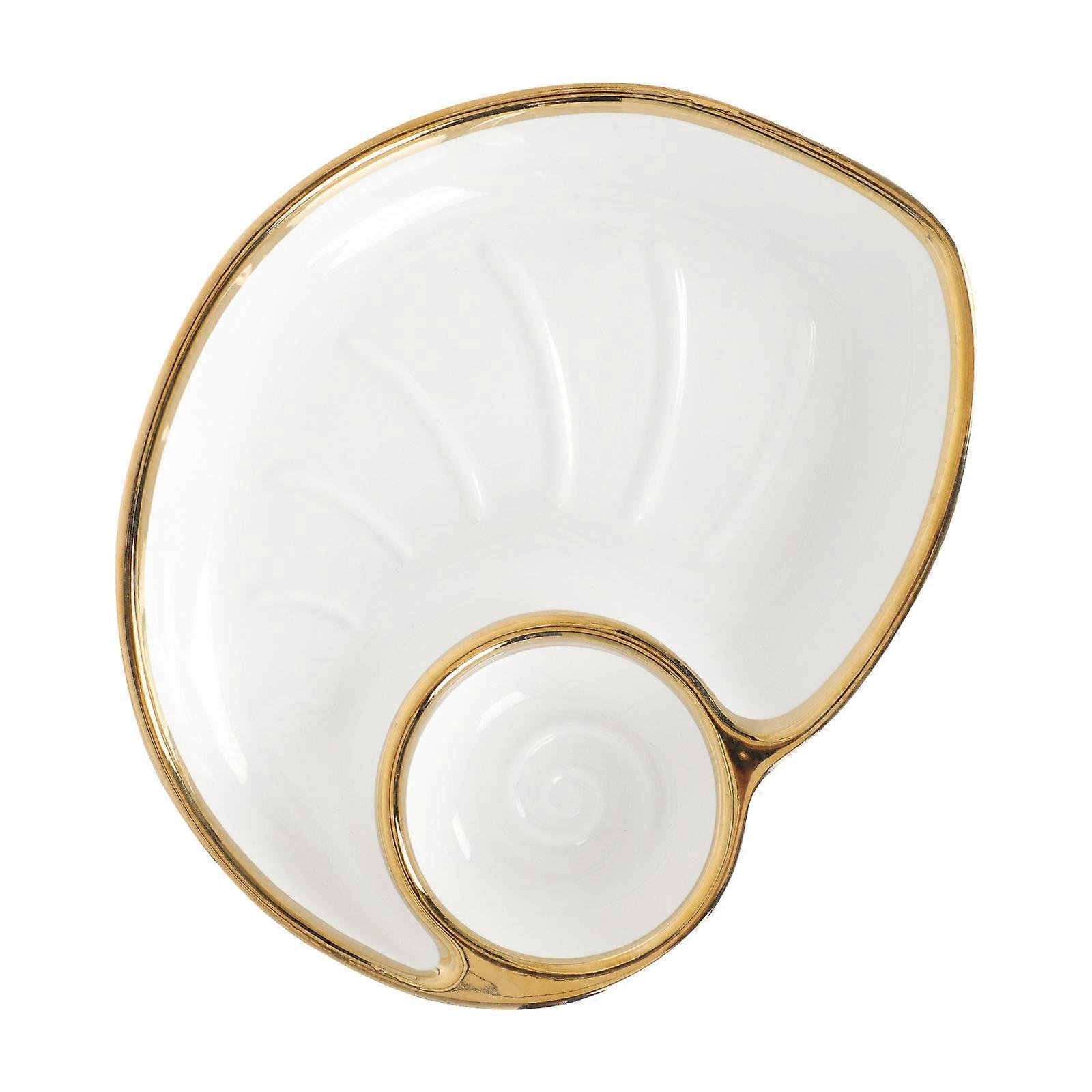 Snail Tableware Ceramic Food Plate for Dumpling Storage 1Pcs