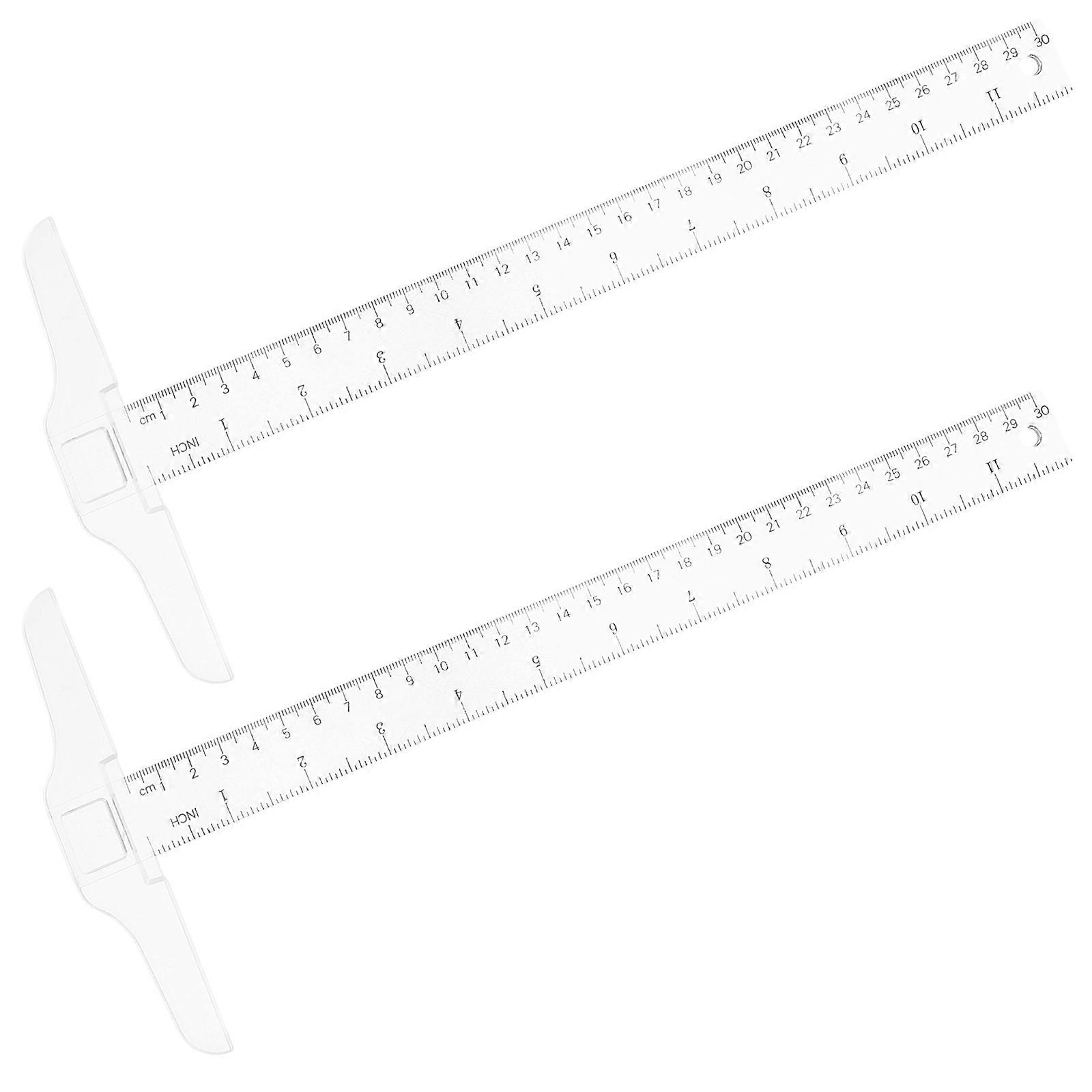 Double Side Scale for Measuring 10Pcs Transparent Rulers