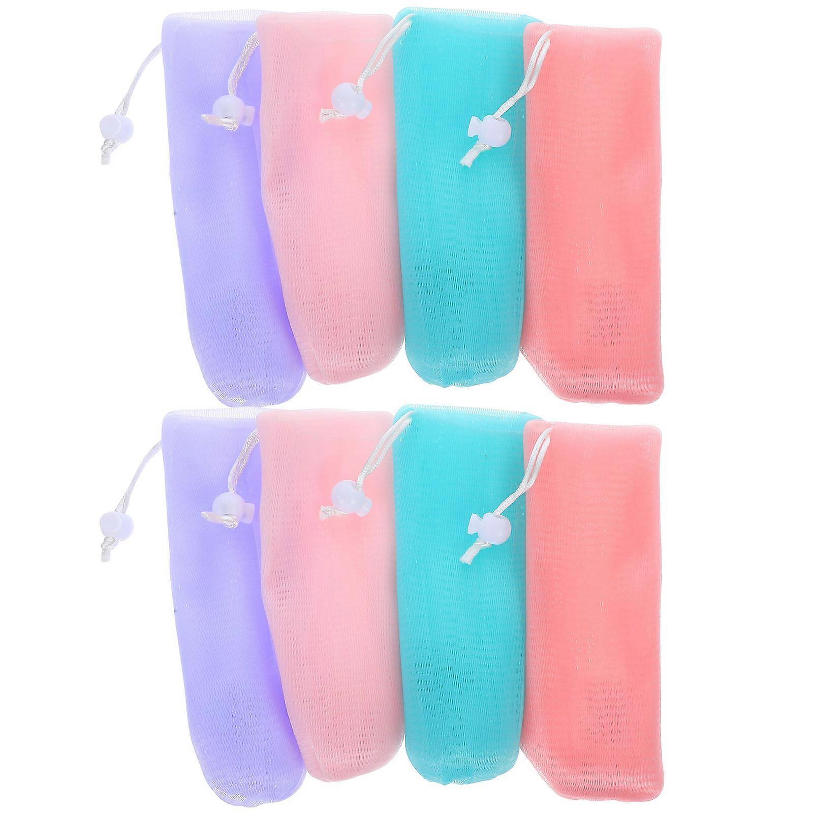 Multi-Function Soap Bag Bar Soap Pouch for Home Use 8Pcs Assorted Color