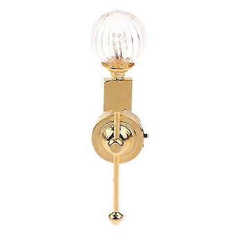 Minivägglampa i glas med runt huvud, 1:12 dockhus, OB11, bubbeltillbehör
