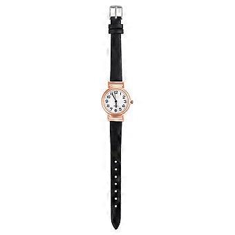 Fashionable Casual Watch Quartz Watch Women Girls Leather Strap Watch Wrist Decorative Watch