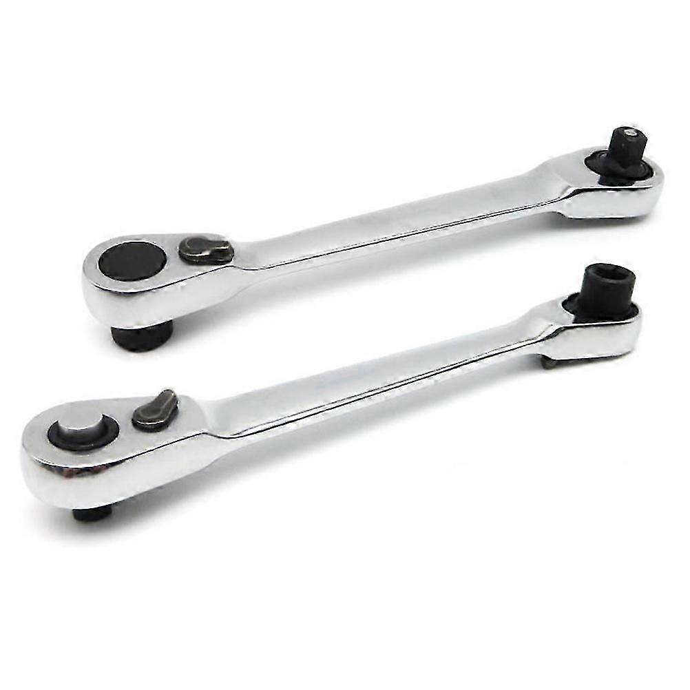 Socket Wrench Tool Set 3Pcs Mini Size High Torque Silver Unique Shape Mechanical Maintenance Vehicles