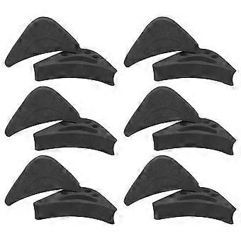 Foot Brace Thicken Insoles for Preventing Heel Slippage 6Pairs Black