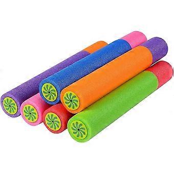 6 Pack Water Pistols for Kids and Toddlers, 33 cm Foam Water Toys for Beach and Outdoor Fun, Mixed Colours