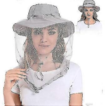Mosquito Head Net Hat - Bug Cap Upf 50+ Sun Protection With Hidden Netting For Beekeeping Hiking Men & Women -XN