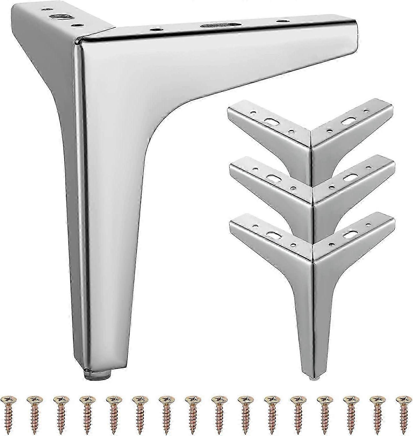 Modern Silver 17cm Sofa Support Legs Set