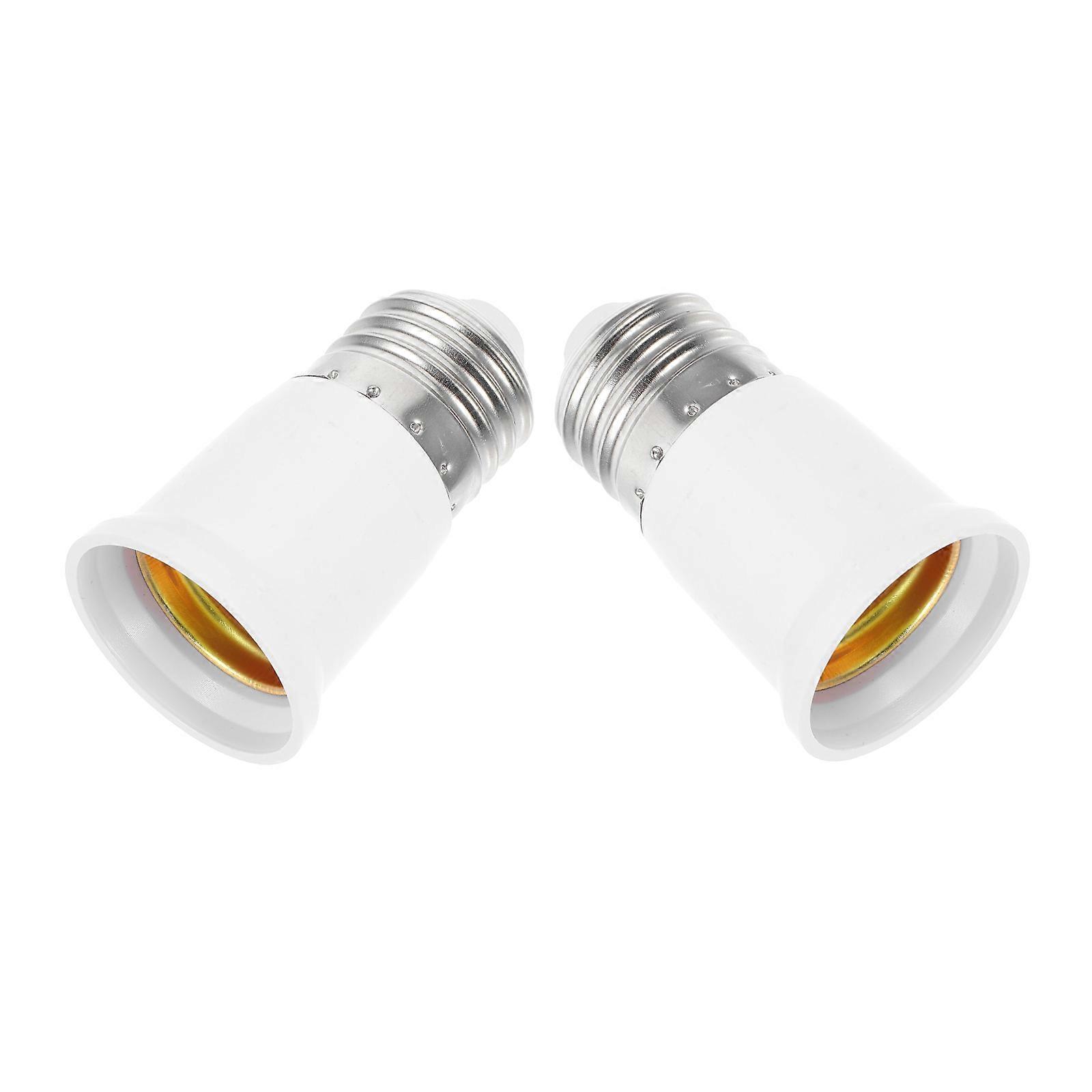 2pcs Bulb Socket Extender E27 Light Adapter Extension Light Holder Adapter Light Bulb Socket Extension LED Bulb Base Adapter Lamp Replacement Socket f
