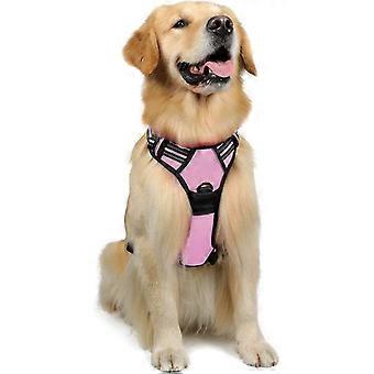 Dog Harness Dog Harness, Anti-Pull Pet Harness with 2 Leash Clips, Adjustable Soft Padded Dog Vest, Reflective Oxford Pet Vest Outdoor with Easy Contr