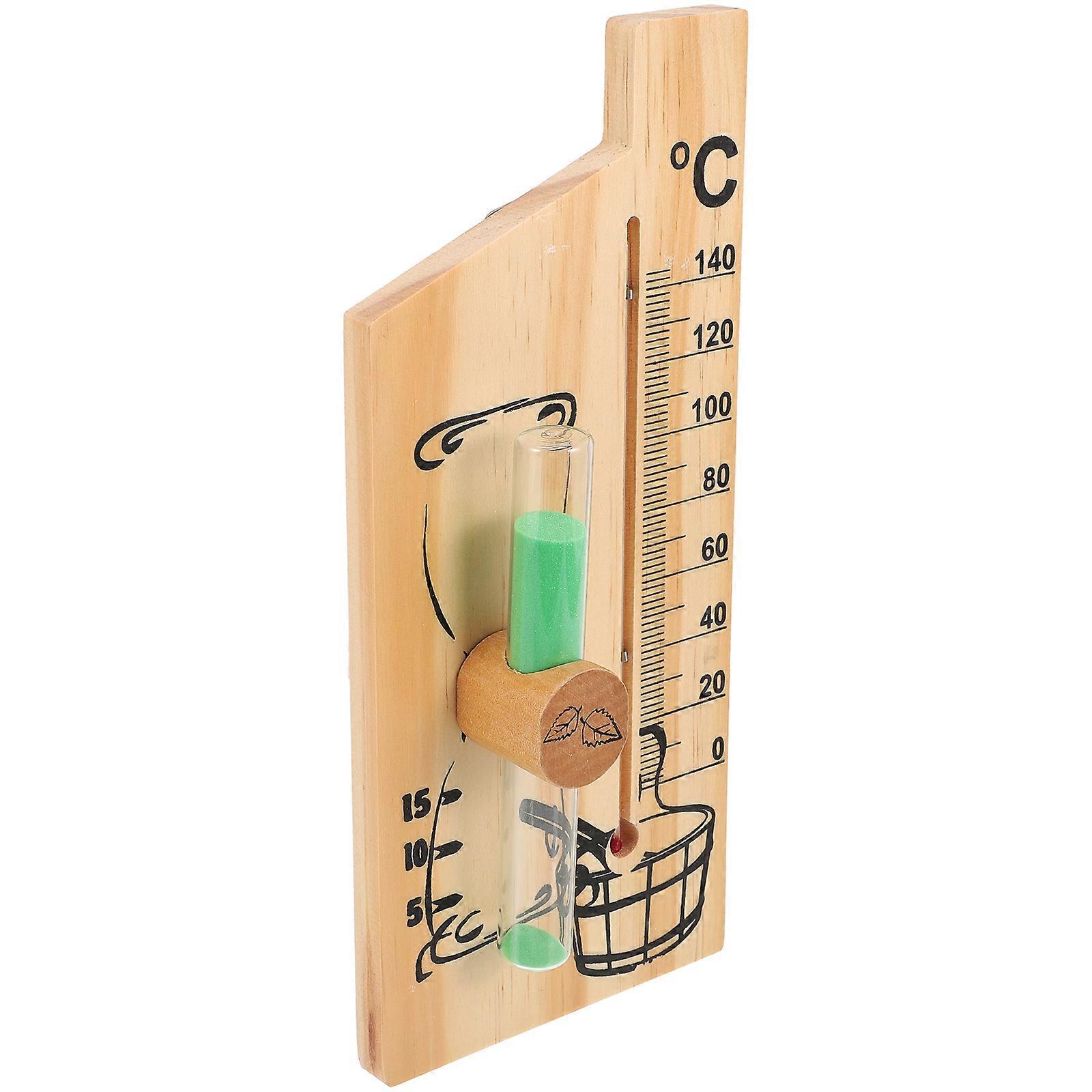 Wall Mounted Sauna Timer Wooden Hourglass Timer with 15-Minute Function