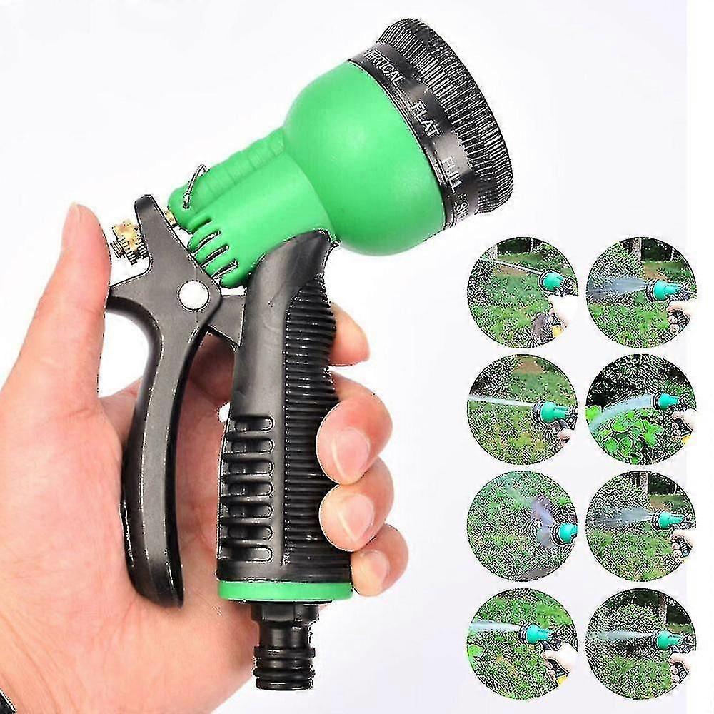 Garden 8 Function Spray Nozzle Water Hose Gun Multi Pattern Adjustable Mist