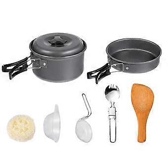 Tragbares Camping-Kochgeschirr, Outdoor-Kochzubehör, 1-teiliges Kochset