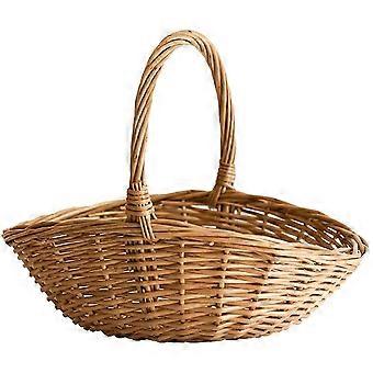 Cesta de Vime com Alça, Cesta de Compras de Vime, pequena