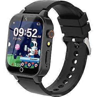 Kids Smart watch HD Touchscreen Camera 26 Games Music Player Video Alarm Step Counter,Boys Girls Toys Birthday Gifts for 4-12 Years Old(Black)