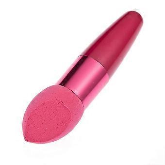 3PC Corner Cut Water Droplet Shaped Women Cosmetic Liquid Cream Foundation Concealer Sponge Lollipop Brush (Random Color)