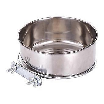 Ordinary Stainless Steel Dog Bowl Dog Cage Hanging Fixed Dog Basin