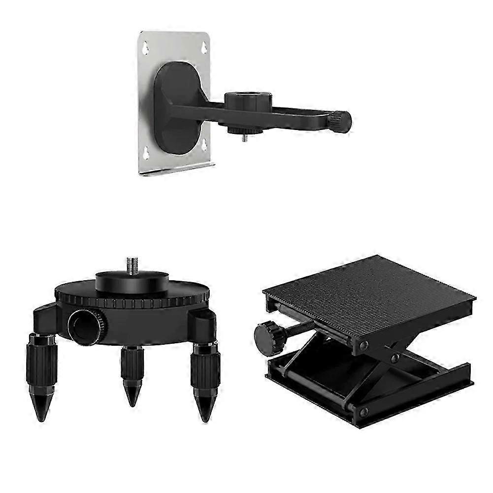 Universal Level Measurement Auxiliary Accessories (Rotating Base/Adjustable Lifting Platform/Wall Bracket) 3PCS/Set