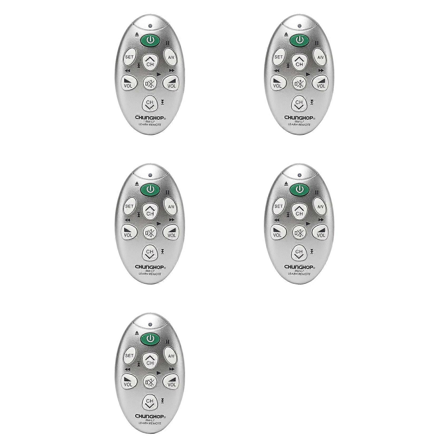 5X CHUNGHOP RM-L7 Mini Universal Infrared Learning Remote Control Use for TV/SAT/DVD/CBL/DVB-T Copy Function Replacement