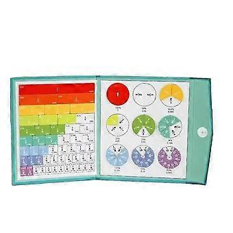 Disco magnético para el aprendizaje de fracciones, demostrador de descomposición circular, suma, resta, fracciones para primaria, conocimientos preliminares, material didáctico.