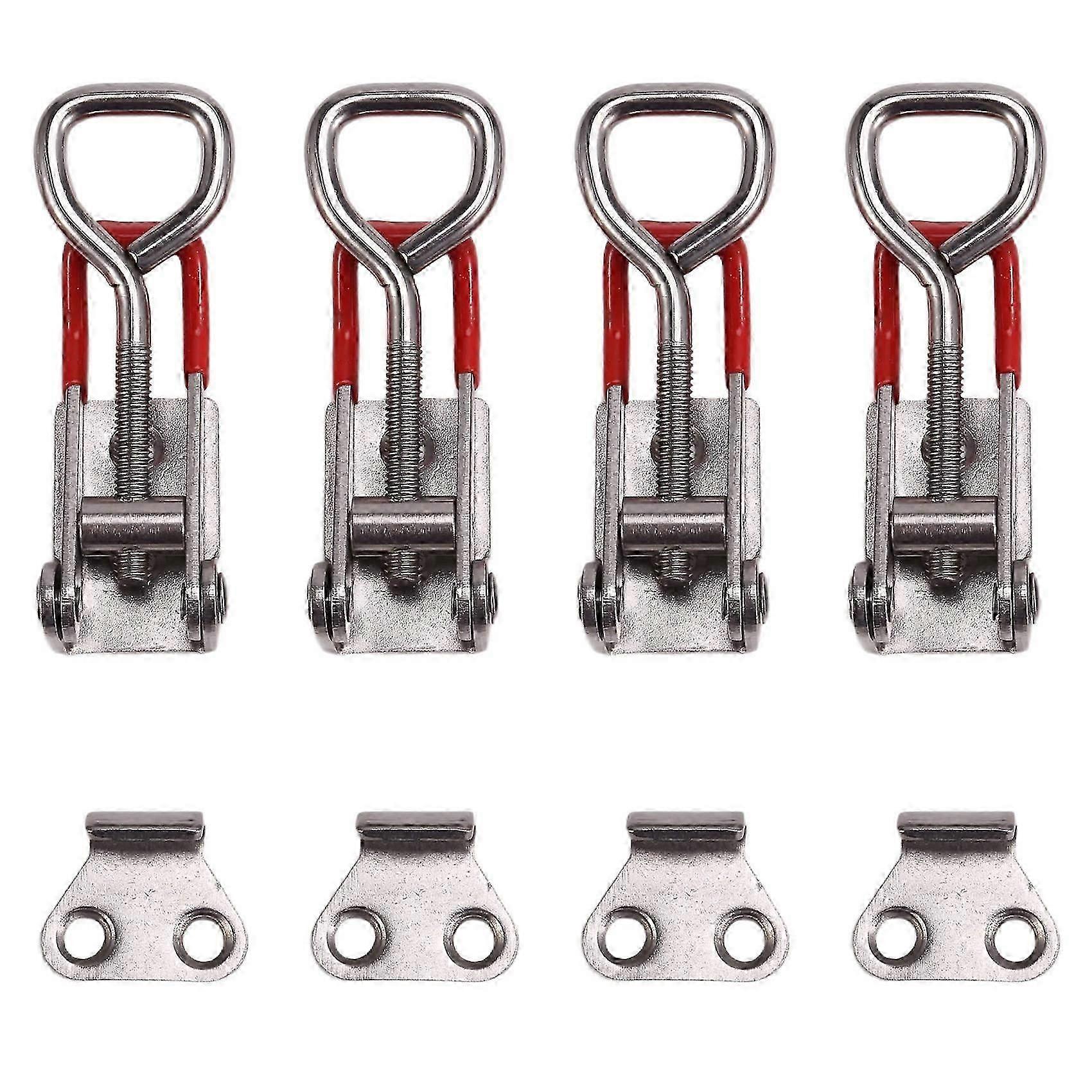 4PCS Adjustable Toolbox Case Metal Toggle Latch Catch Clasp Quick Release Clamp Anti-Slip Push Pull Toggle Clamp Tools