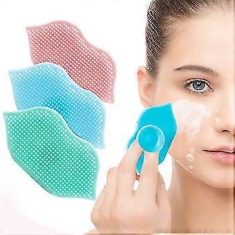 3pcs Lip Shaped Scrub Brush, Silicone Scrubber And Exfoliating Brush Tool For Men Women Smoother And Fuller Appearance