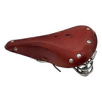 Sella per bici marrone Sella per bicicletta in pelle Seggiolino per bici in pelle Pelle di mucca 27x17x12cm