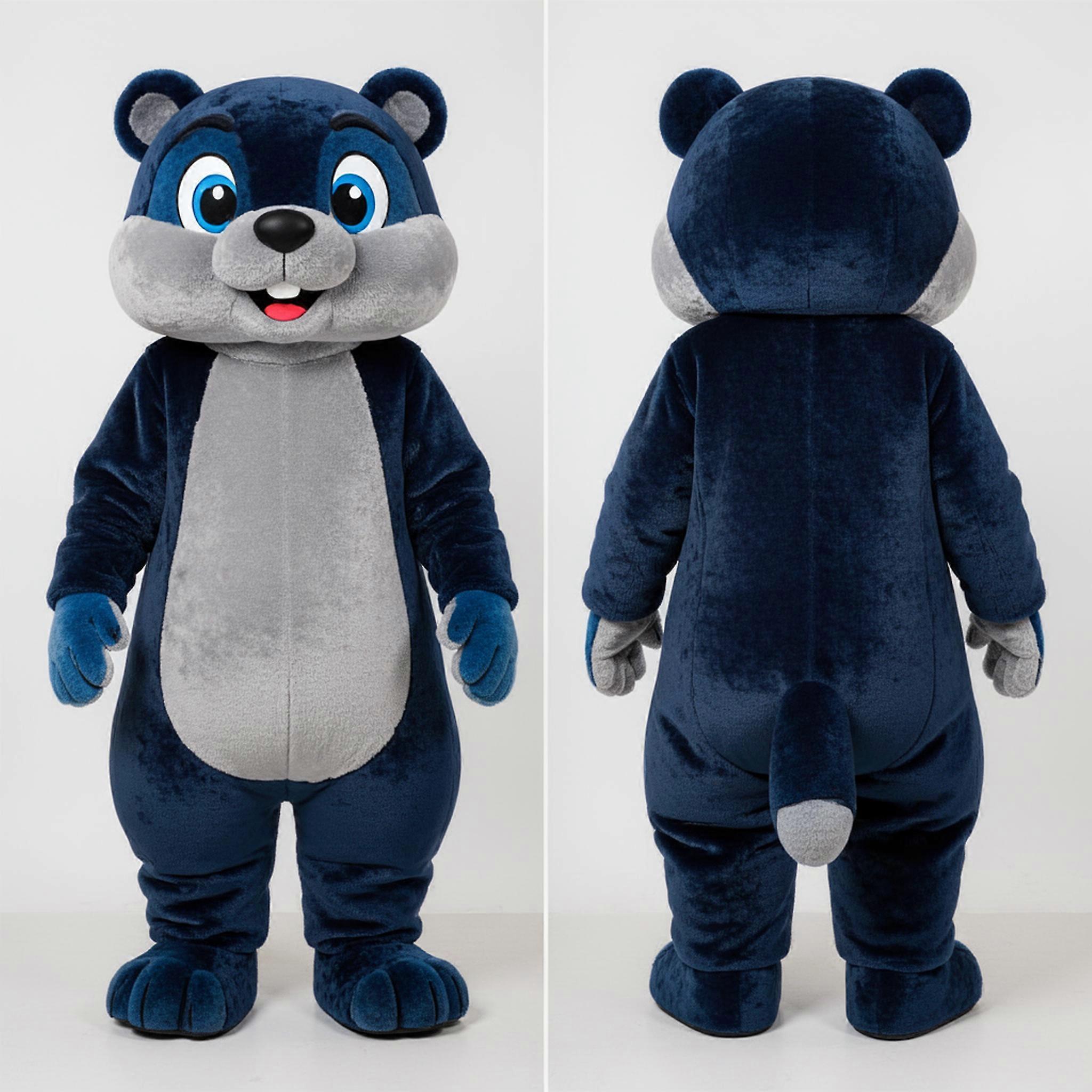 MASTICOT Navy Cartoon Marmot Mascot
