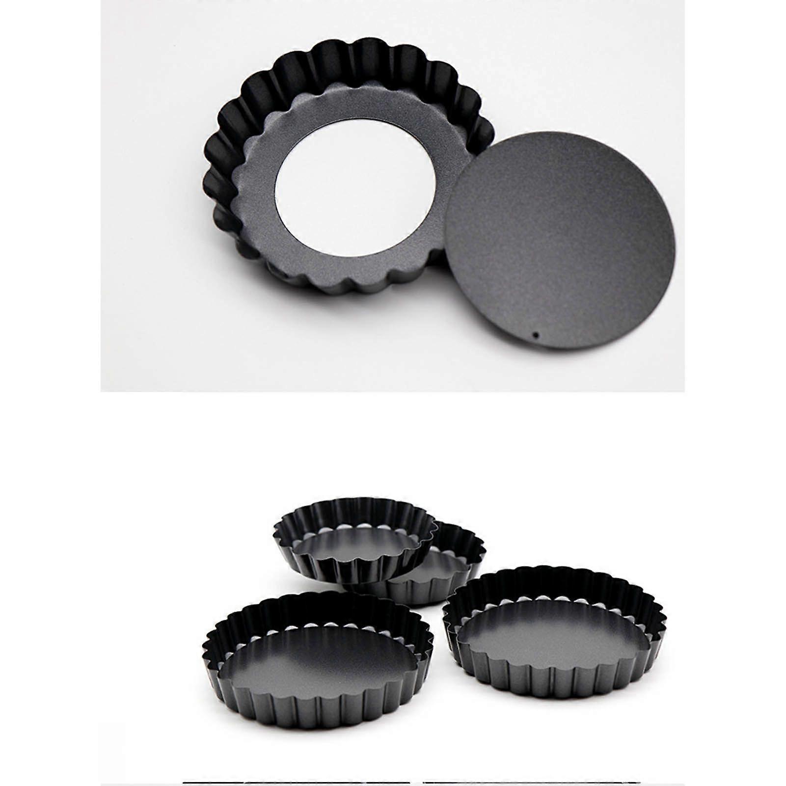 Removable-Bottom Nonstick Mini Tart Pans Wavy Edge