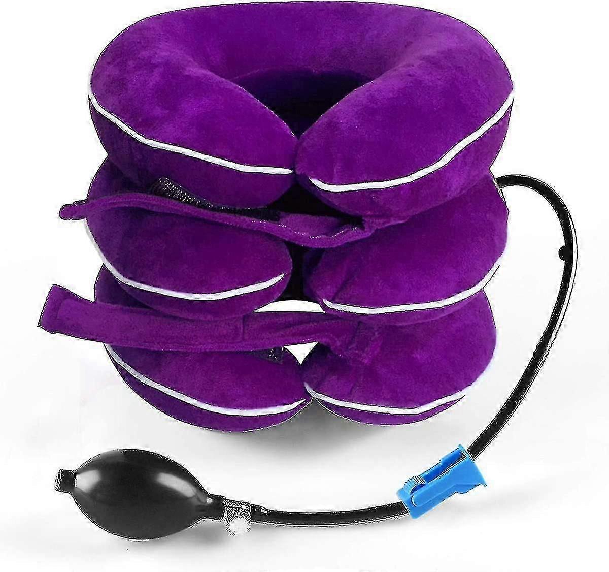 Neck Support, Neck Cervical Traction, Adjustable Inflatable Neck Pillow