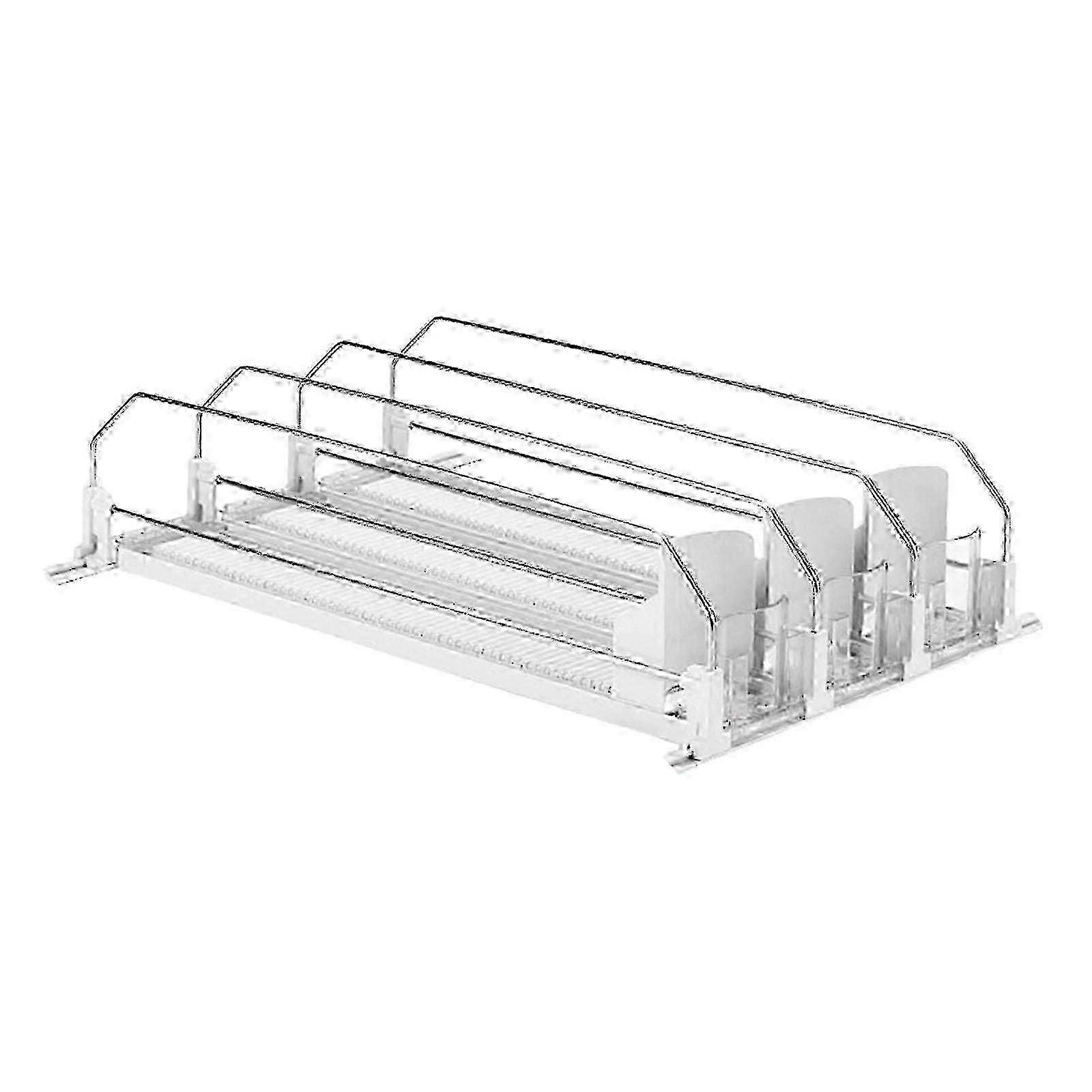 Drink Bottle Organizer for Fridge - Durable Spring Loaded Design
